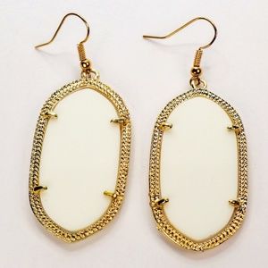 White Gold Earrings | White Gold Statement Earrings